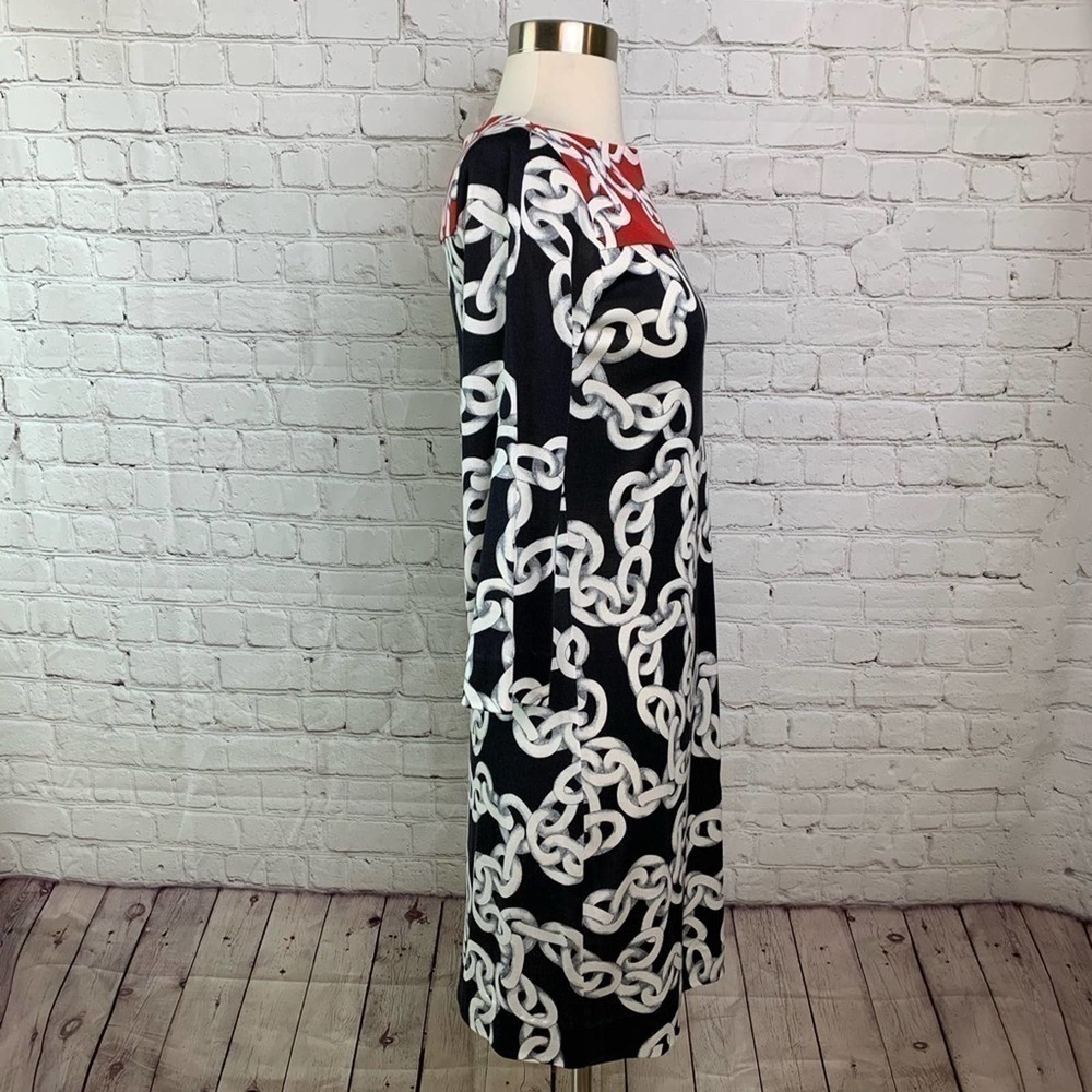 𝅺DVF Diane Von Furstenberg Ruri Chain Print Dress 2 - Picture 2 of 7